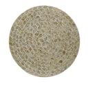 Capiz Tan & Gold Side Table | Pedestal Stool at online8 furniture store Auckland