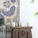 Carved 3 Pillar Candle Holder at online8 furniture store Auckland