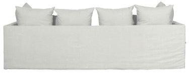 Chalet 3 Seater Slip Cover Sofa- Pastel Grey at online8 furniture store Auckland