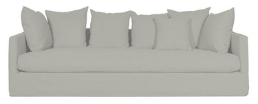 Chalet 3 Seater Slip Cover Sofa- Pastel Grey at online8 furniture store Auckland