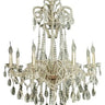 Chandelier Antique Silver Crystal - Large at online8 furniture store Auckland