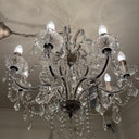 Chandelier Antique Silver Crystal - Medium at online8 furniture store Auckland