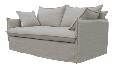 Chantilly 2-Seater Slip Cover Sofa - Salt & Pepper at online8 furniture store Auckland