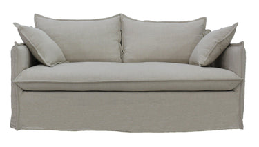Chantilly 2-Seater Slip Cover Sofa - Salt & Pepper at online8 furniture store Auckland