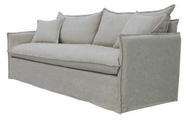 Chantilly 3-Seater Slip Cover Sofa - Salt & Pepper at online8 furniture store Auckland