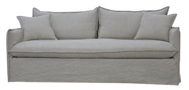 Chantilly 3-Seater Slip Cover Sofa - Salt & Pepper at online8 furniture store Auckland