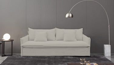 Chantilly 3-Seater Slip Cover Sofa - Salt & Pepper at online8 furniture store Auckland