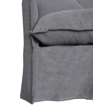 Chantilly 3 Seater Slipcover Sofa - Dark Grey at online8 furniture store Auckland
