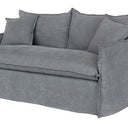 Chantilly 3 Seater Slipcover Sofa - Dark Grey at online8 furniture store Auckland