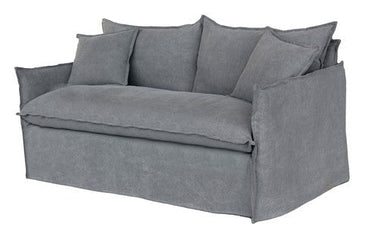 Chantilly 3 Seater Slipcover Sofa - Dark Grey at online8 furniture store Auckland