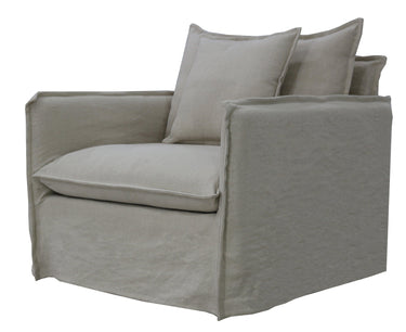 Chantilly Armchair Salt & Pepper at online8 furniture store Auckland