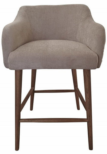Charleston Buttoned Back Barstool - Oak Legs at online8 furniture store Auckland