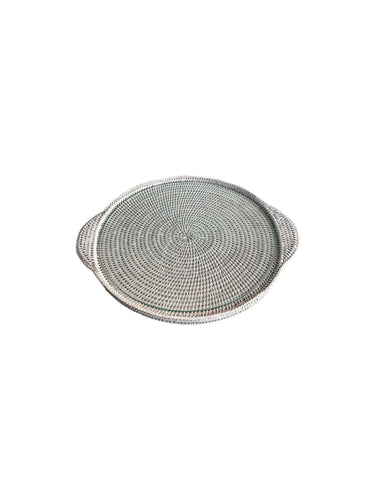 Cheese Tray White Round Large With Glass at online8 furniture store Auckland