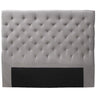 Cherry Chesterfield Headboard Queen - Grey Velvet at online8 furniture store Auckland