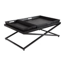 Chicago Coffee Table with Removable Trays - Black at online8 furniture store Auckland