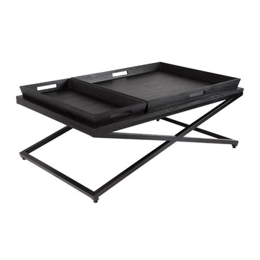 Chicago Coffee Table with Removable Trays - Black at online8 furniture store Auckland