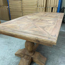 Classic Dining Table Parquet Top 2000mm at online8 furniture store Auckland