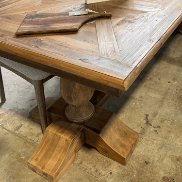 Classic Dining Table Parquet Top 2500mm at online8 furniture store Auckland