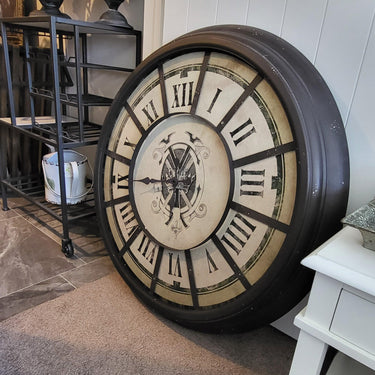 Classic Metal Wall Clock - Large at online8 furniture store Auckland