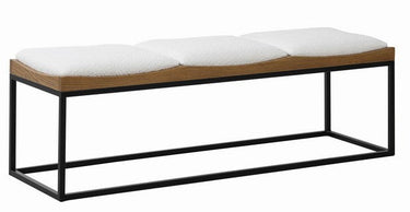 Coach Boucle Bench - Oak at online8 furniture store Auckland