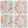 Coasters Abstract Face Resin Set/4 at online8 furniture store Auckland
