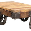 Coffee Table with Wagon Wheel at online8 furniture store Auckland