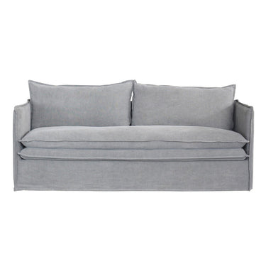 Courtenay 3 Seat Slip Cover Sofa - Grey at online8 furniture store Auckland