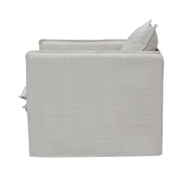 Courtenay Slip Cover Armchair - Salt & Pepper at online8 furniture store Auckland