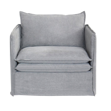 Courtenay Slipcover Armchair - Grey at online8 furniture store Auckland