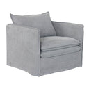 Courtenay Slipcover Armchair - Grey at online8 furniture store Auckland