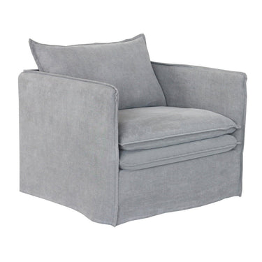 Courtenay Slipcover Armchair - Grey at online8 furniture store Auckland