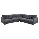 Crescent Corner Lounge Suite - Deep Seats - Charcoal at online8 furniture store Auckland