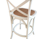 Cross Back Barstool - Antique White at online8 furniture store Auckland