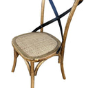 Cross Back Dining Chair - Antique Oak Natural at online8 furniture store Auckland