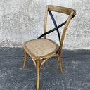 Cross Back Dining Chair - Antique Oak Natural at online8 furniture store Auckland