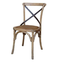 Cross Back Dining Chair - Antique Oak Natural at online8 furniture store Auckland