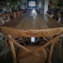 Cross Back Dining Chair - Antique Oak at online8 furniture store Auckland
