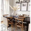 Cross Back Dining Chair - Antique Oak at online8 furniture store Auckland