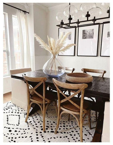 Cross Back Dining Chair - Antique Oak at online8 furniture store Auckland