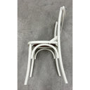 Cross Back Dining Chair - Antique Oak White at online8 furniture store Auckland