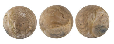 Decorative Teak Balls Set of 3 at online8 furniture store Auckland