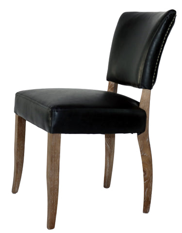 Derringer Faux Leather Dining Chair - Vintage Ebony at online8 furniture store Auckland