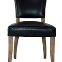 Derringer Faux Leather Dining Chair - Vintage Ebony at online8 furniture store Auckland
