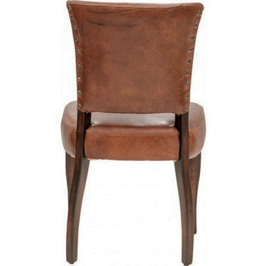 Derringer Vintage Leather Dining Chair - Vintage Cigar at online8 furniture store Auckland