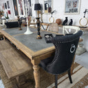 Dining Table - Old Elm Zinc Top at online8 furniture store Auckland