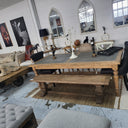 Dining Table - Old Elm Zinc Top at online8 furniture store Auckland