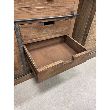 Display Unit with Sliding Door - Reclaimed Elm at online8 furniture store Auckland