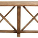 Double X Console Table - Reclaimed Oak at online8 furniture store Auckland