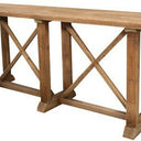 Double X Console Table - Reclaimed Oak at online8 furniture store Auckland