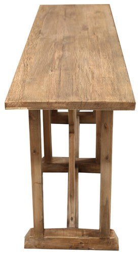 Double X Console Table - Reclaimed Oak at online8 furniture store Auckland